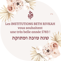 Les Institutions BETH RIVKAH vous souhaitent une très belle année 5783 !