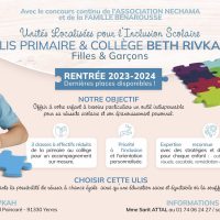 RENTRÉE 2023-2024 – Section Ulis-Nechama